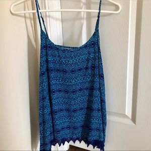 Mossimo Supply Blue/Teal Tank Top with Knit Bottom